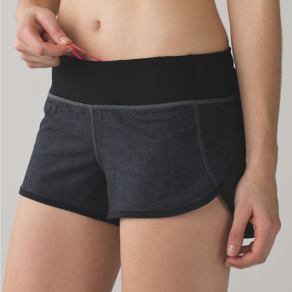 Lululemon Dark Heather Gray Speed Up Shorts